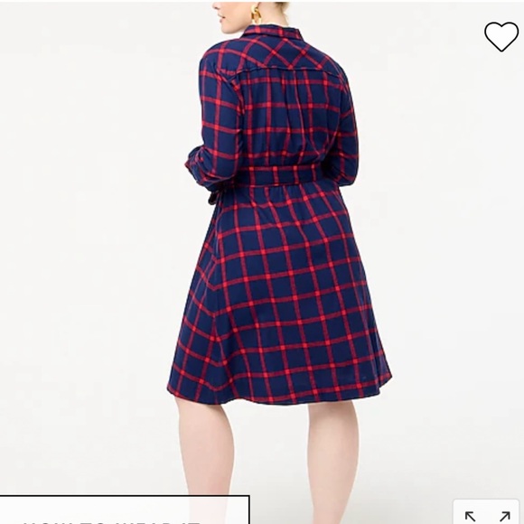 NWT J Crew Tie Waist Flannel Shirtdress 😍🤩 - Picture 5 of 16